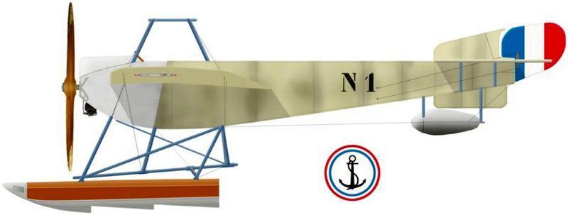 Nieuport hydro n1 type vi gnome 100 hp en 1913