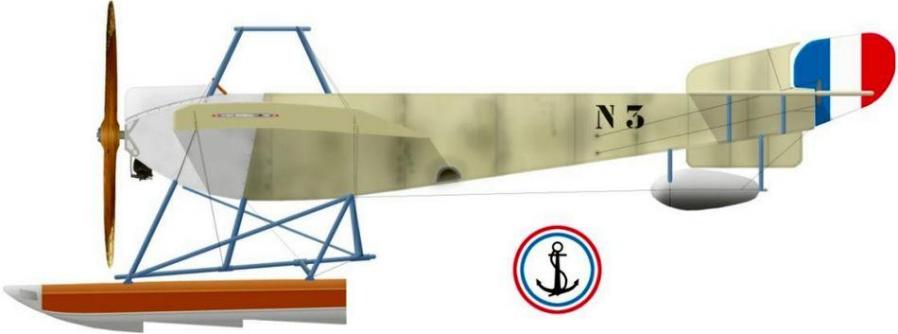 Nieuport hydro n3 type vi gnome 100 hp en 1914